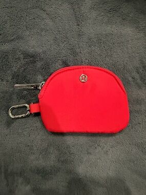 lululemon athletica Red Mini Keychain Pouch